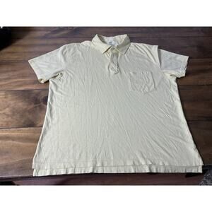 Peter Manning Men’s 4X Polo Shirt Yellow Short Sleeve Pima Cotton